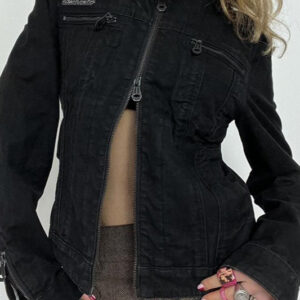 Black Washed Denim Jacket